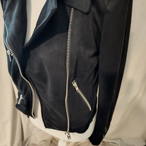 Vici Black Vegan Suede Moto Market Jacket - Picture 6 of 11